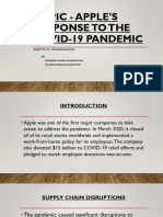 Topic - Apple's Response To The COVID-19 Pandemicl