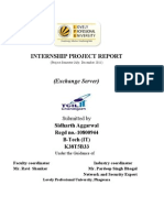 Internship Project Report: (Exchange Server)