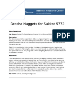 Drasha Nuggets For Sukkot 5772