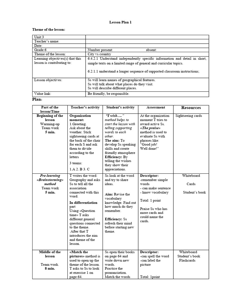 6 Grade Full Blast 06.11.2310.11.23 PDF Vocabulary Lesson Plan