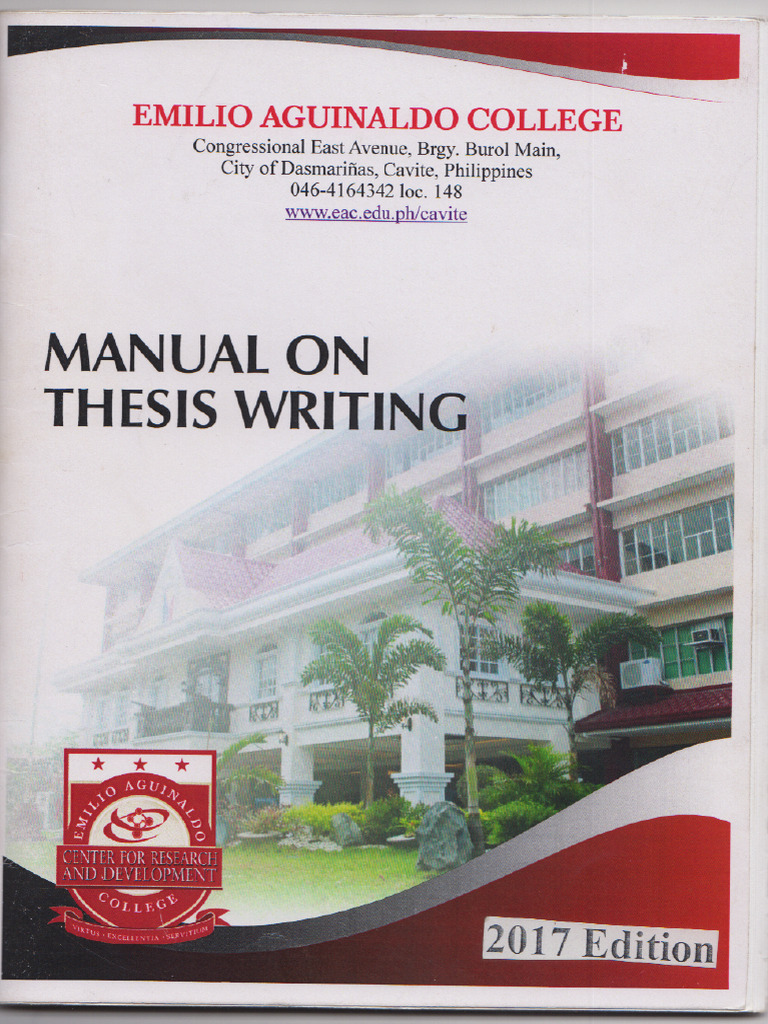 EACC-RDO-Manual On Thesis Writing | PDF | Methodology | Quantitative ...