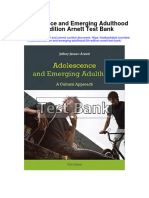 Adolescence and Emerging Adulthood 5th Edition Arnett Test Bank