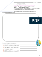 Actividades Del 21 Al 25 de Marzo Al 4° Tercer Trimestre