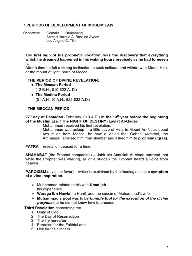 7-periods-of-development-of-muslim-law-pdf-prophets-and-messengers