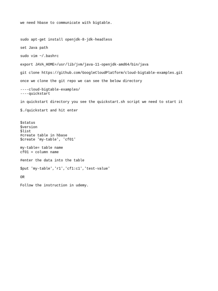 How To Start Big Table PDF