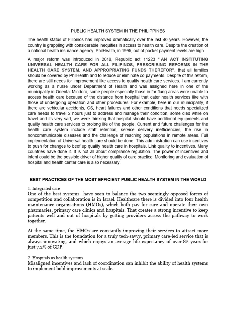 public-health-system-in-the-philippines-pdf-health-system-hospital