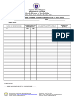 Deworming For SBFP Form