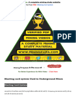 Blasting Card System Used in Underground Mines