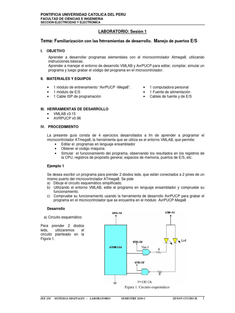 Introducción a VMLAB y ATmega8 | PDF | Programación | Programa de ...