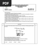 Science Preboard Paper