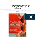 Consumer Behaviour Implications For Marketing Strategy 7th Edition Quester Test Bank