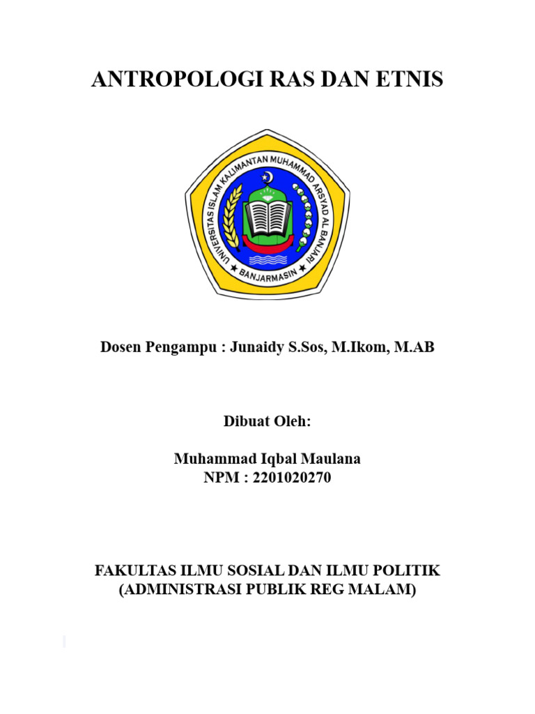 Perbedaan Ras dan Etnis dalam Antropologi | PDF | Ilmu Sosial | Sains ...