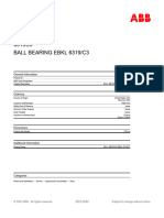Ball Bearing Ebkl 6319/C3: General Information