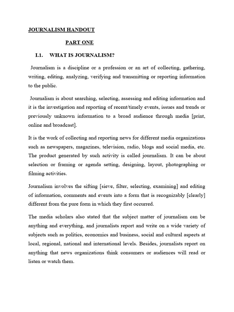 Journalism Basics for Beginners | PDF | Journalism | News