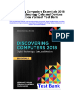 Discovering Computers Essentials 2018 Digital Technology Data and Devices 1st Edition Vermaat Test Bank