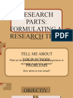 Pr2 - 4 Formulating Research Title