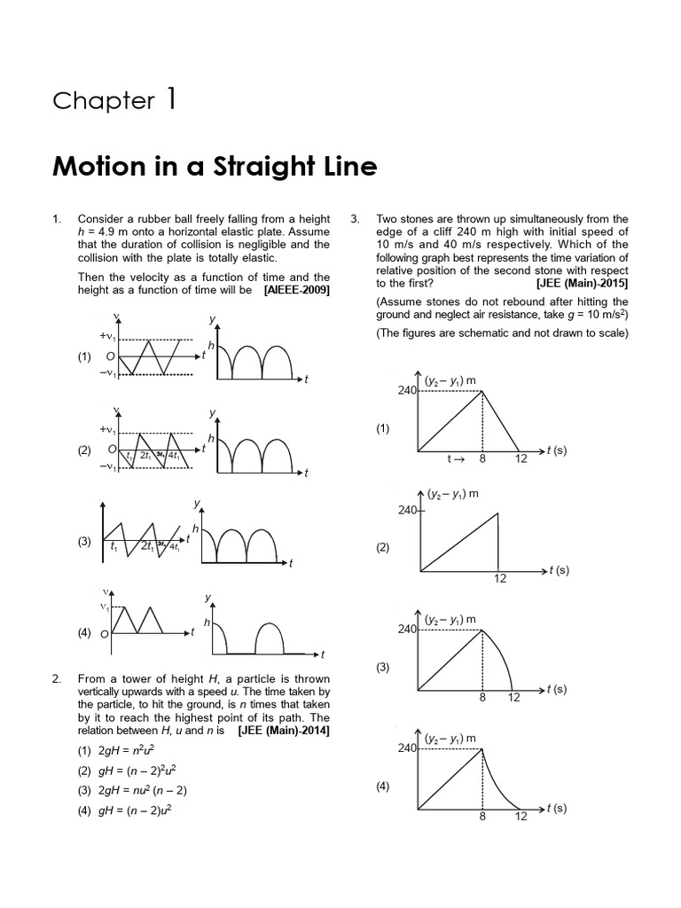 Motion in a Straight Line Concepts | PDF | Acceleration | Velocity