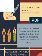 Pagsasaling-Wika