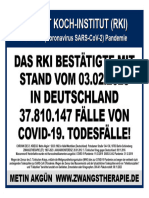 Das (RKI) Bestätigte Am 03.02.2023 in Deutschland 37.810.147 Fälle Von COVID-19. Todesfälle.