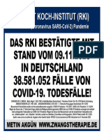 Das (RKI) Bestätigte Am 09.11.2023 in Deutschland 38.581.052 Fälle Von COVID-19. Todesfälle.