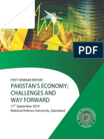 17 September 2019 Pakistan Economy Challenges and Way Forward