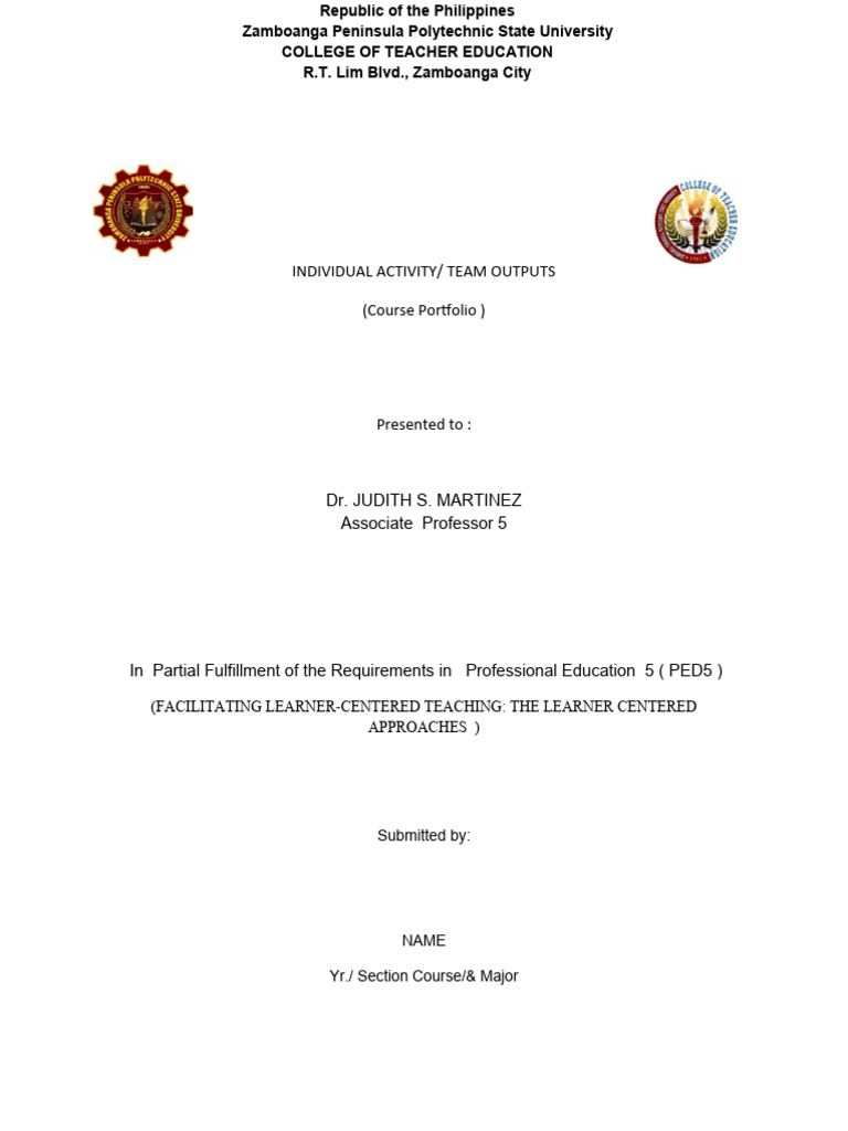 Ped 5 Preliminary Pages And Summary Form Pdf Teacher Education