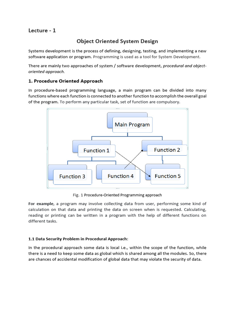Unit-1 Notes | PDF | Object Oriented Programming | Unified Modeling ...