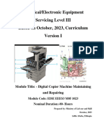 TTLM Digital Copier Machine Maintaining and Repairing