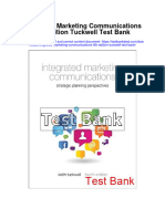 Integrated Marketing Communications 4th Edition Tuckwell Test Bank