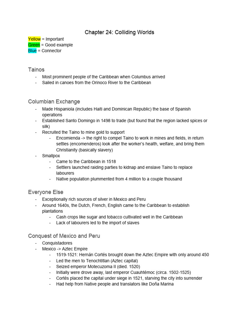 Conquest and Collapse in the Caribbean | PDF | Spanish Colonization Of ...