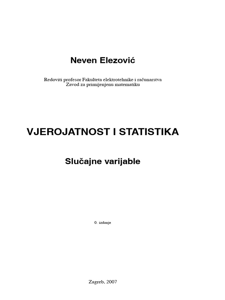Slucajne Varijable | PDF