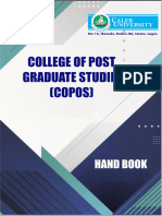 College of Post Graduate Studies Handbook