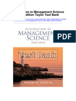 Introduction To Management Science 10th Edition Taylor Test Bank