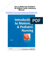 Introduction To Maternity Pediatric Nursing 6th Edition Leifer Solutions Manual