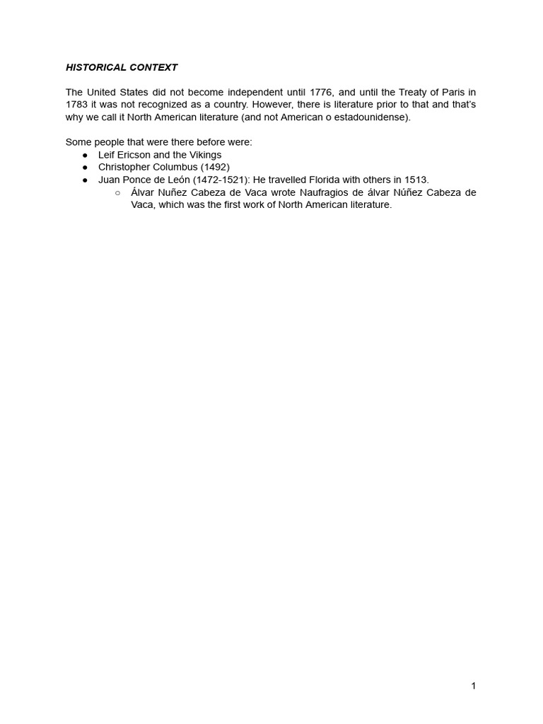Early North American Literature Overview | PDF | Slavery | Southern ...
