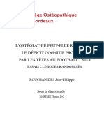 L'ostéopathie Peut-Elle Réduire Le Déficit Cognitif Provoqué Par Les Têtes Au Football