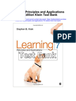 Learning Principles and Applications 7th Edition Klein Test Bank