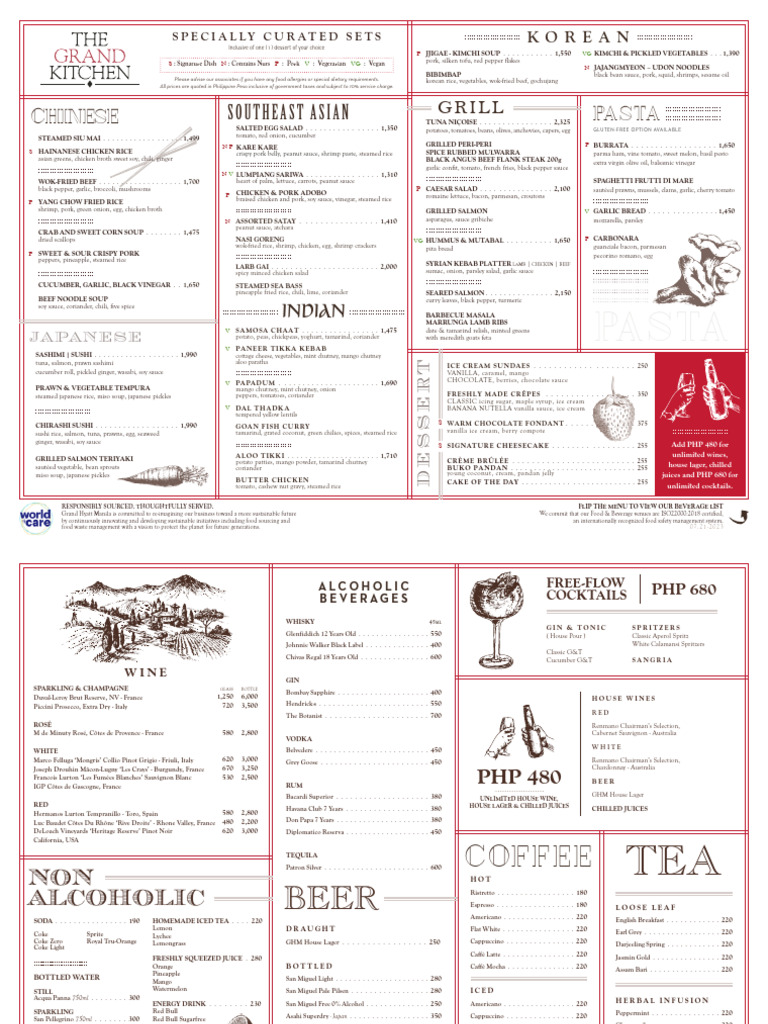 The Grand Kitchen Tray Set Menu | PDF | Sauce | Chutney