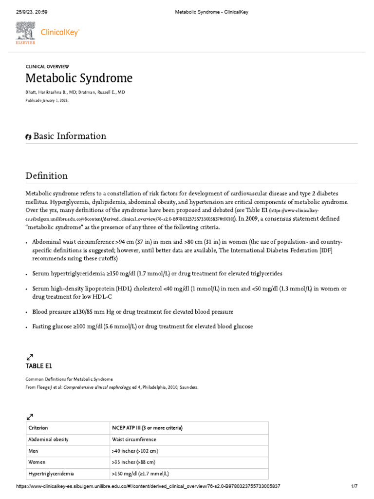 METABOLIC SYNDROME TREATMENT GUIDELINES PDF visual data 3
