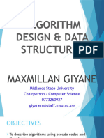 Algorithm Design & Data Structures