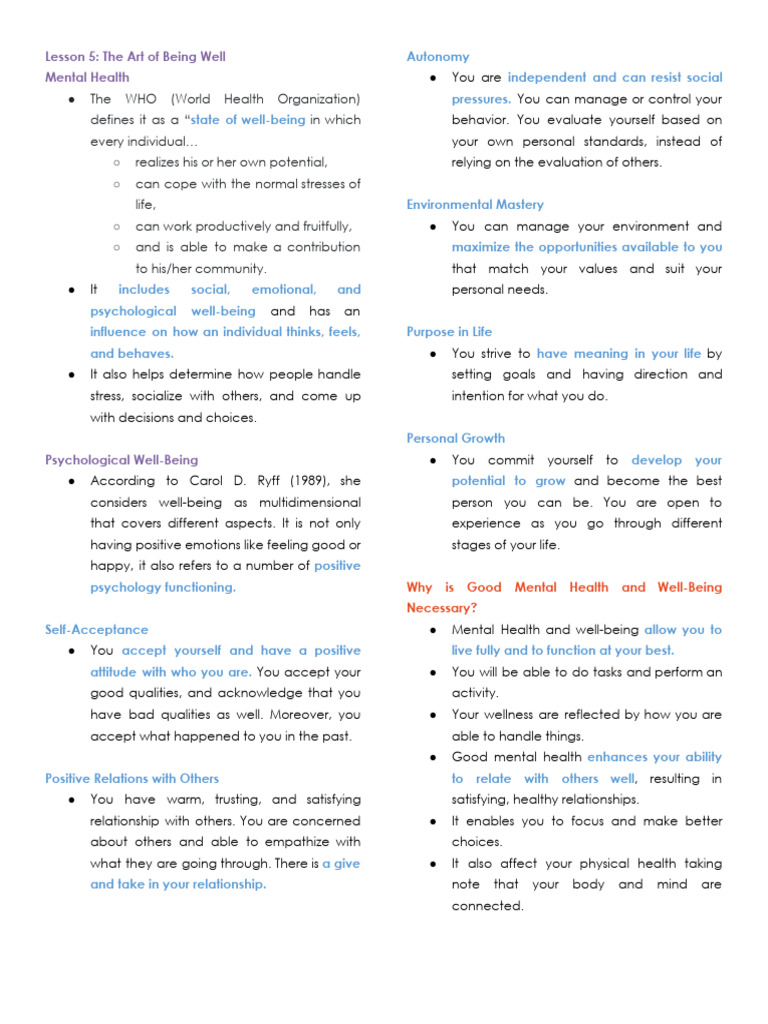 Personal Development Finals Notes | PDF | Stress (Biology) | Love