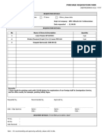 Admin - Purchase Requisition Form