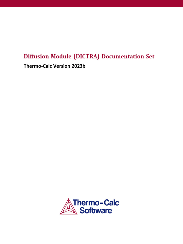 Diffusion Module DICTRA Documentation Set | PDF | Installation ...