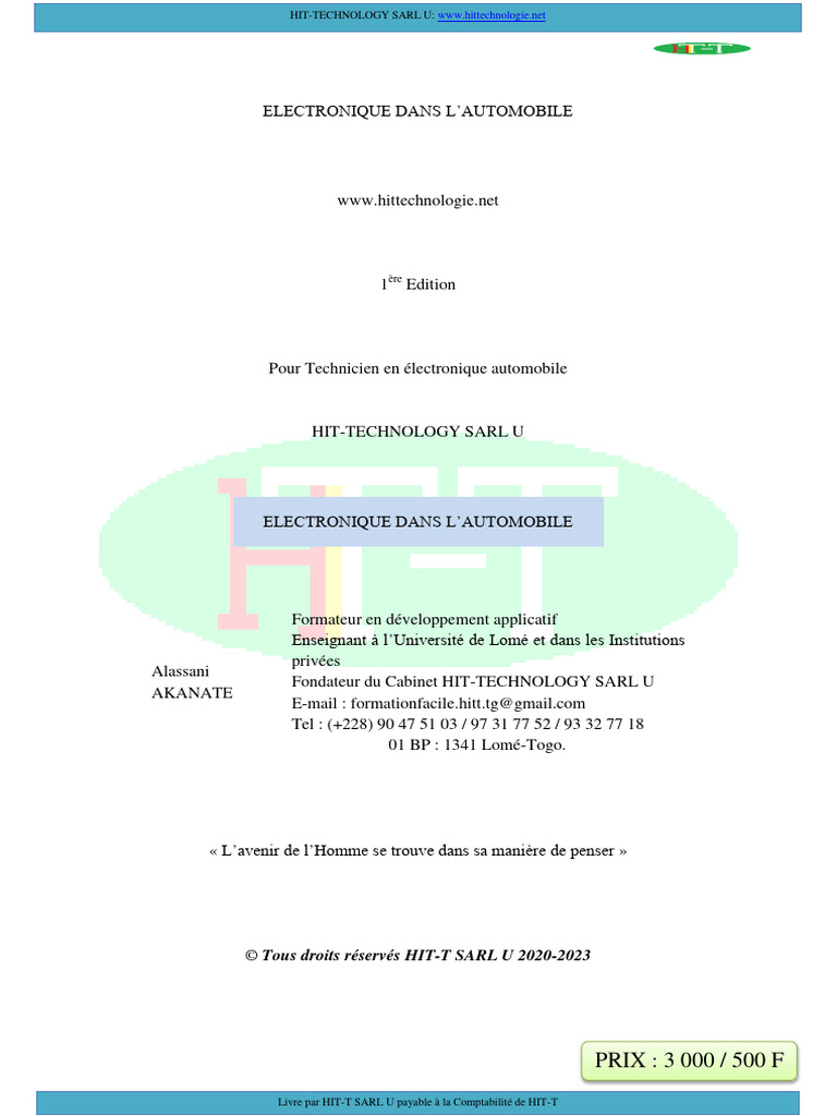51 Livre Electronique Dans L'auto, PDF, Mécatronique
