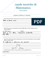 Domande Teoriche Con Righe - Matematica - 4AM