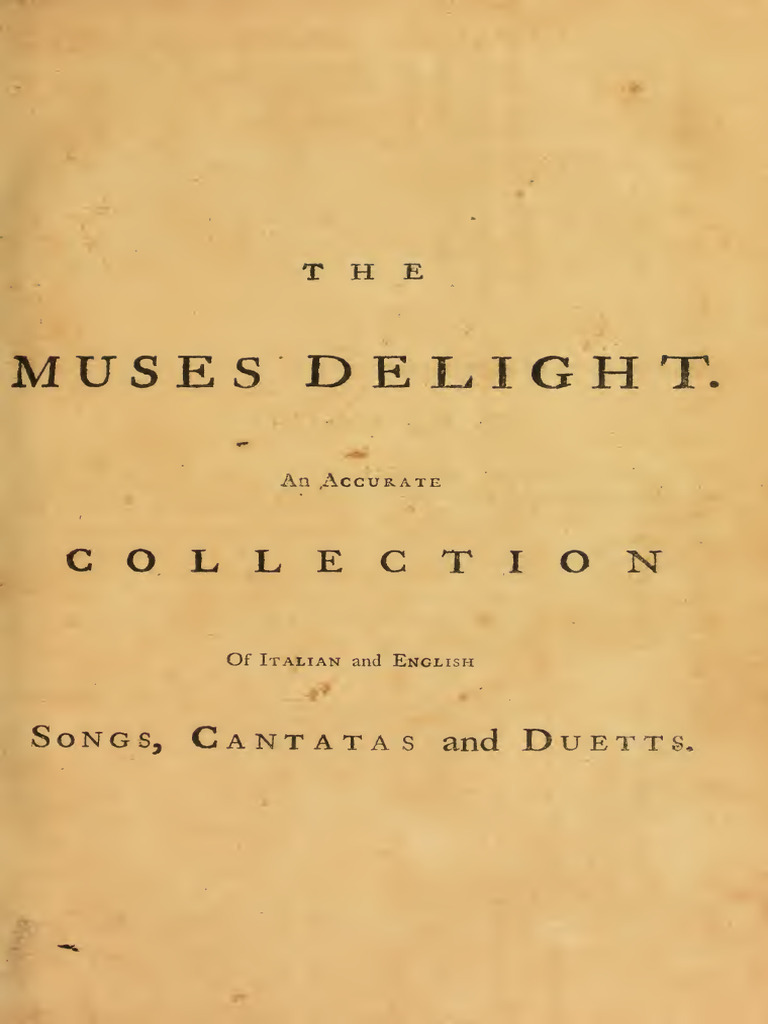 Muses Delight: A Collection of Songs | PDF