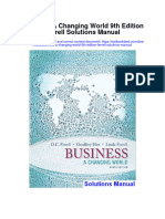 Business A Changing World 9th Edition Ferrell Solutions Manual