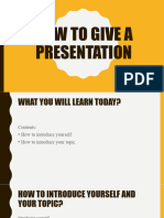How To Give A Presentation - PPTM