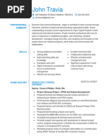 John Trav I A Cost Control Senior Resume