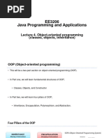 EE3206 Java Programming and Applications: Lecture 4. Object-Oriented Programming (Classes, Objects, Inheritance)